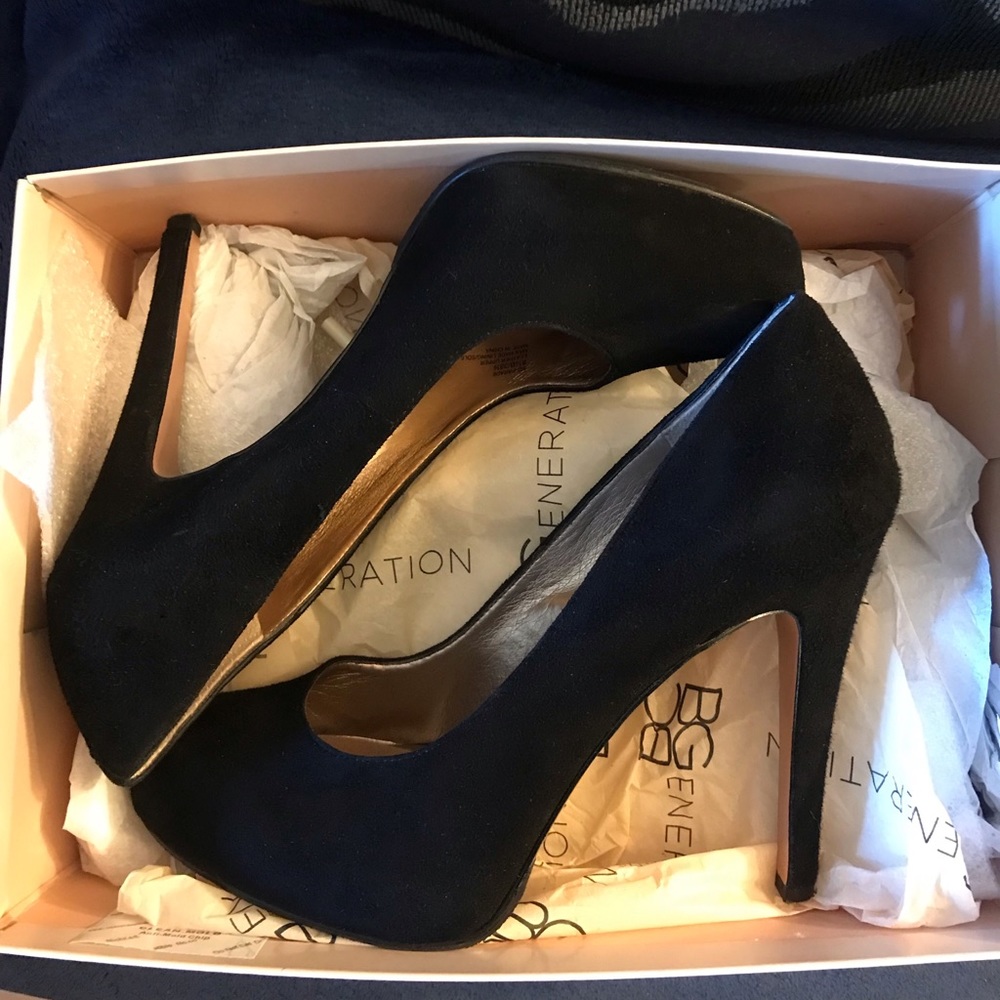 SOLD: BCBGeneration Parade Black Platform Pumps